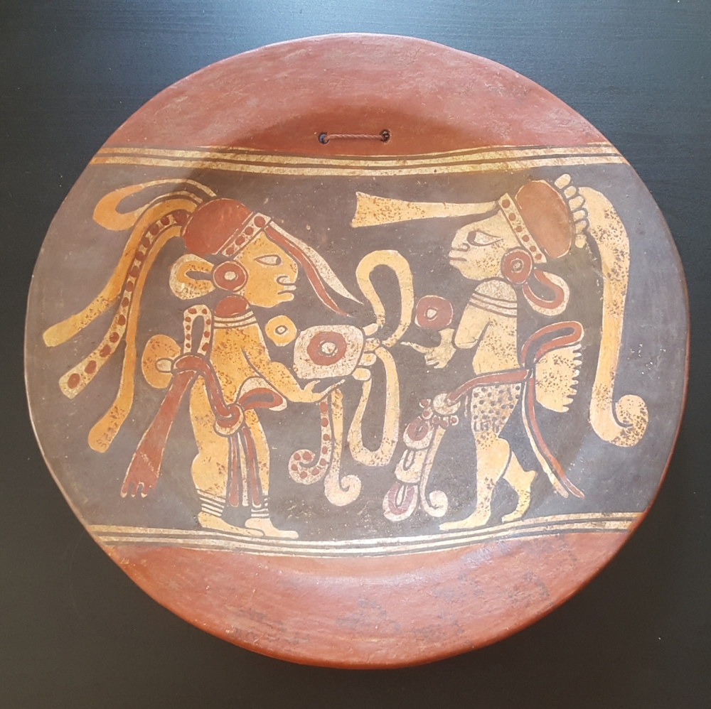 VTG Aztec Terracotta Huge Plate